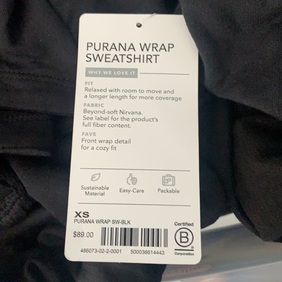 ATHLETA Purana Wrap Sweatshirt NWT - Picture 5 of 6
